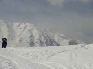 snow in srinagar