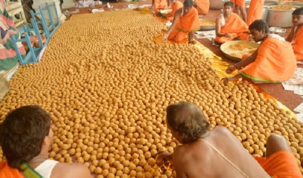 Laddu Preparation at Temple