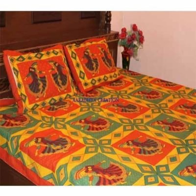 Colourful Jaipuri bedsheets 