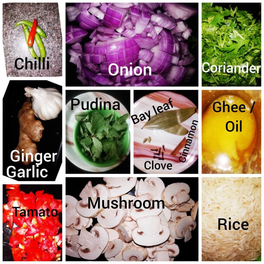 Mushroom Palau Ingredients